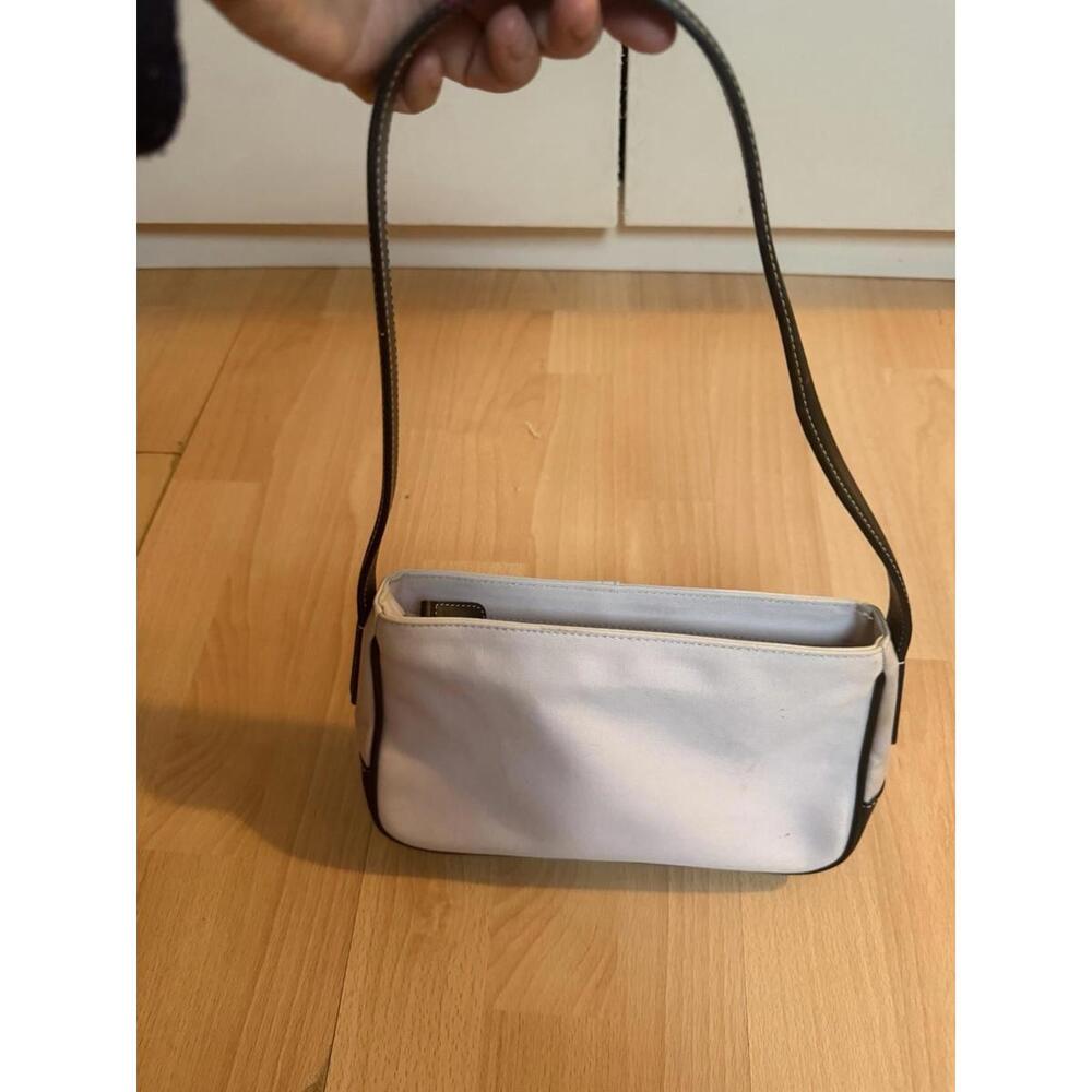 Coach Cream and Brown Shoulder Bag
